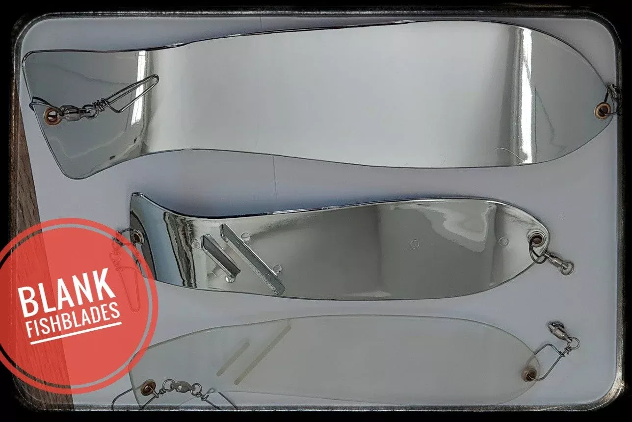 10″ and 12″ Dual Fin Fishblade Blanks – 2 colors!