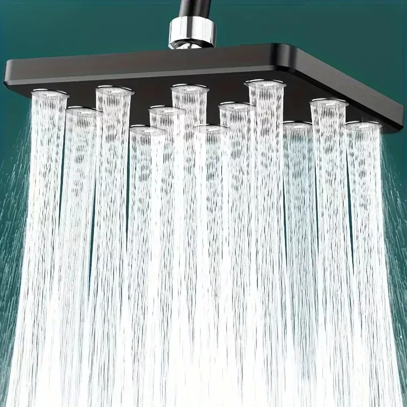 10″ Large Overhead Shower Head Pressurized Anti-Block Universal Bathroom Hotel