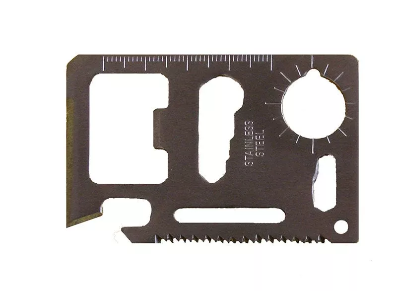 11-in-1 Credit Card Multi-Tool | Stainless Steel Wallet Survival Tool