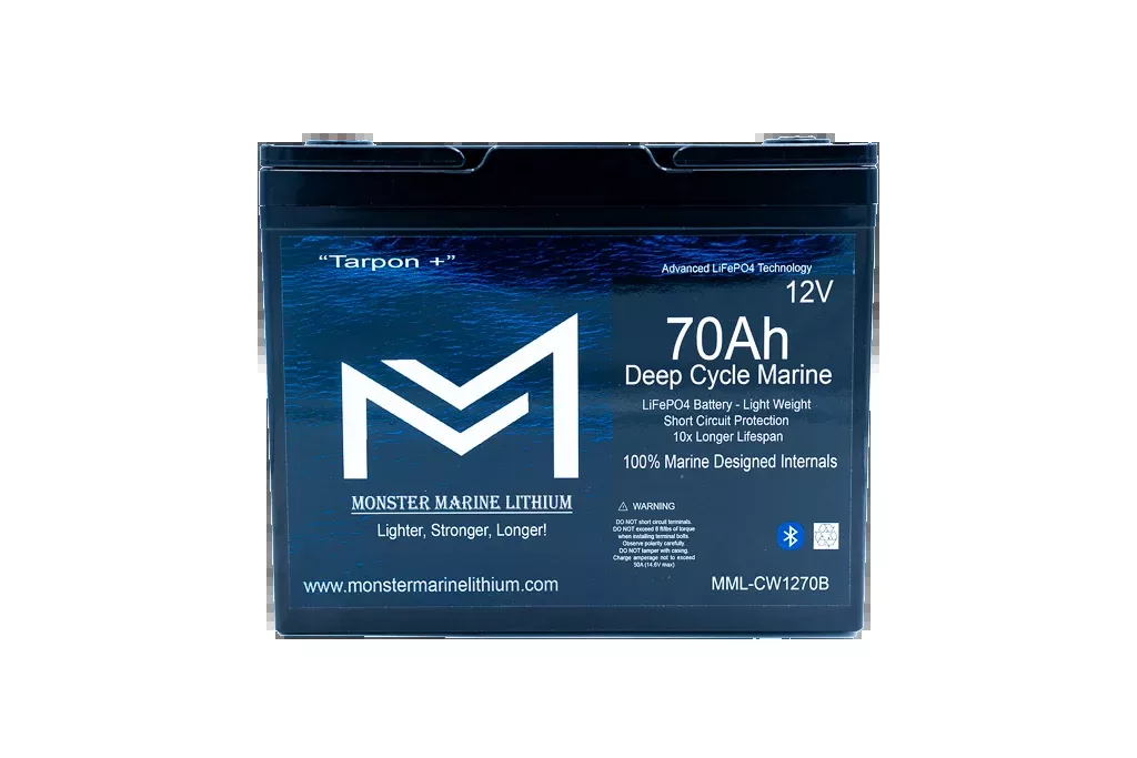 12v 70Ah Deep Cycle Lithium Marine Battery “Tarpon” Bluetooth