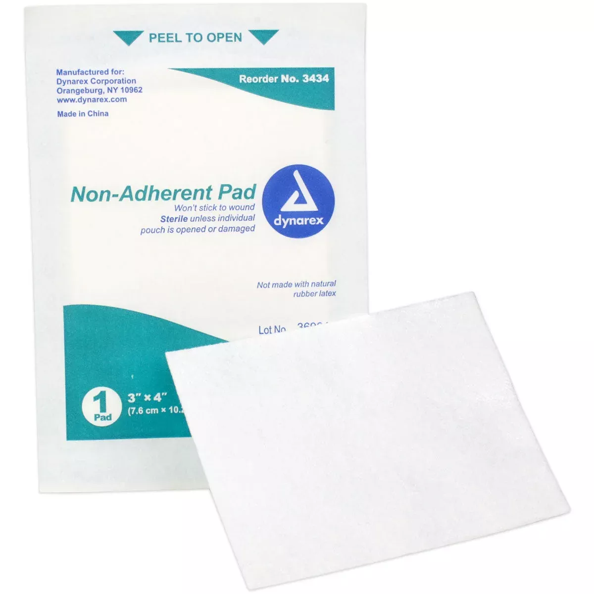 3″x4″ Non-Adherent Pad, 50 Per Bag