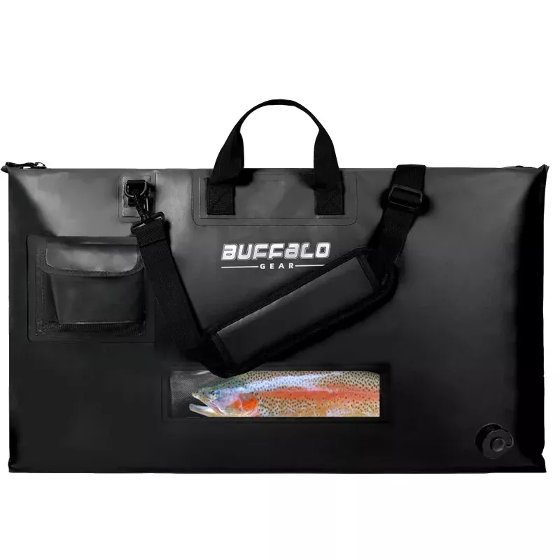 32” Waterproof Fish Bag With Aerator Pocket for Live Bait