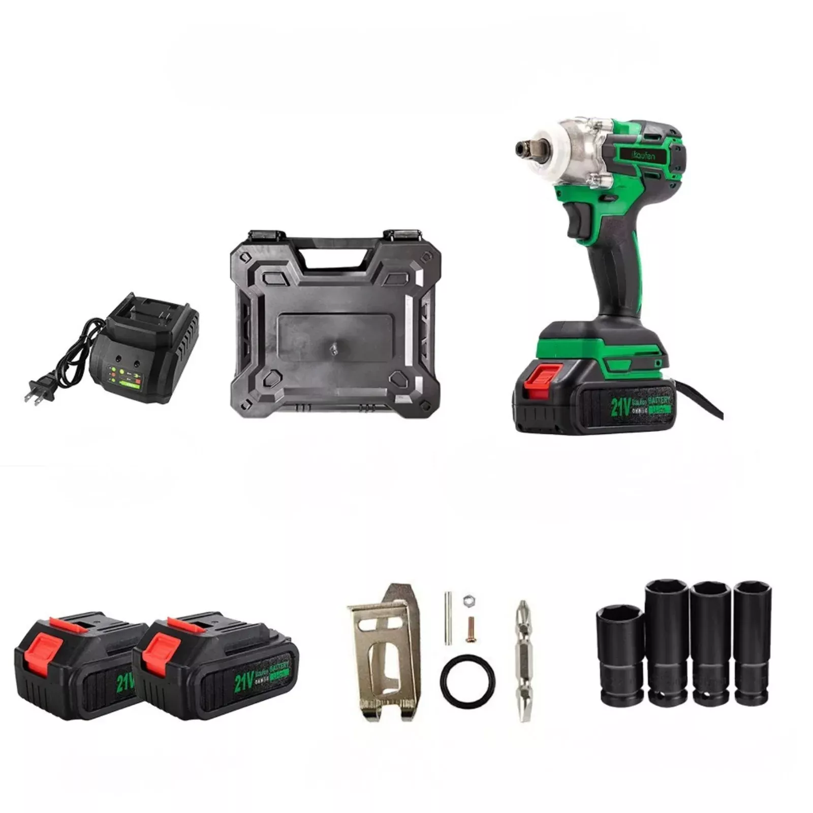 380Nm 21V Brushless Cordless Electric Wrench High Torque Impact Tool