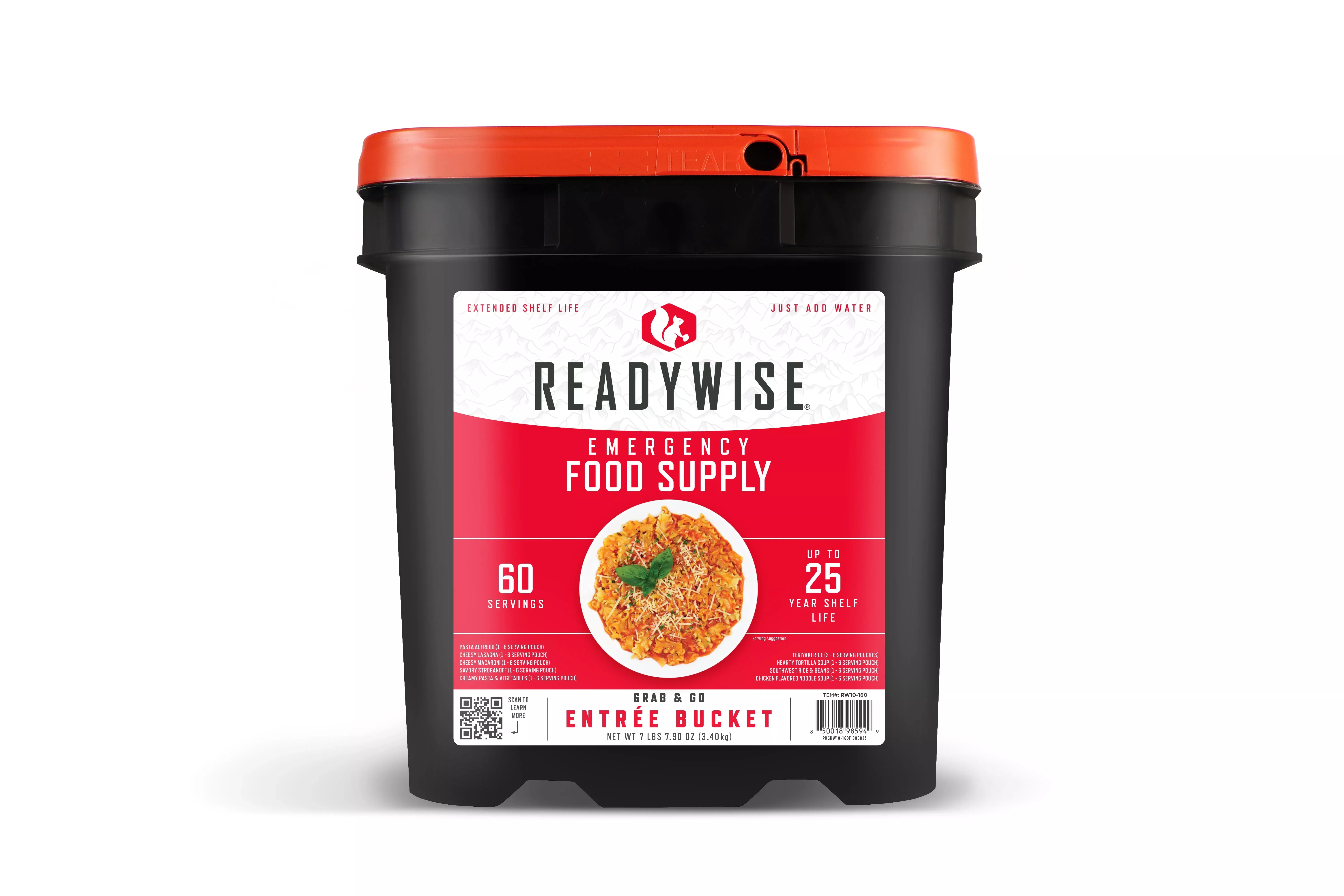 60 Serving Entree Only Grab n Go Bucket