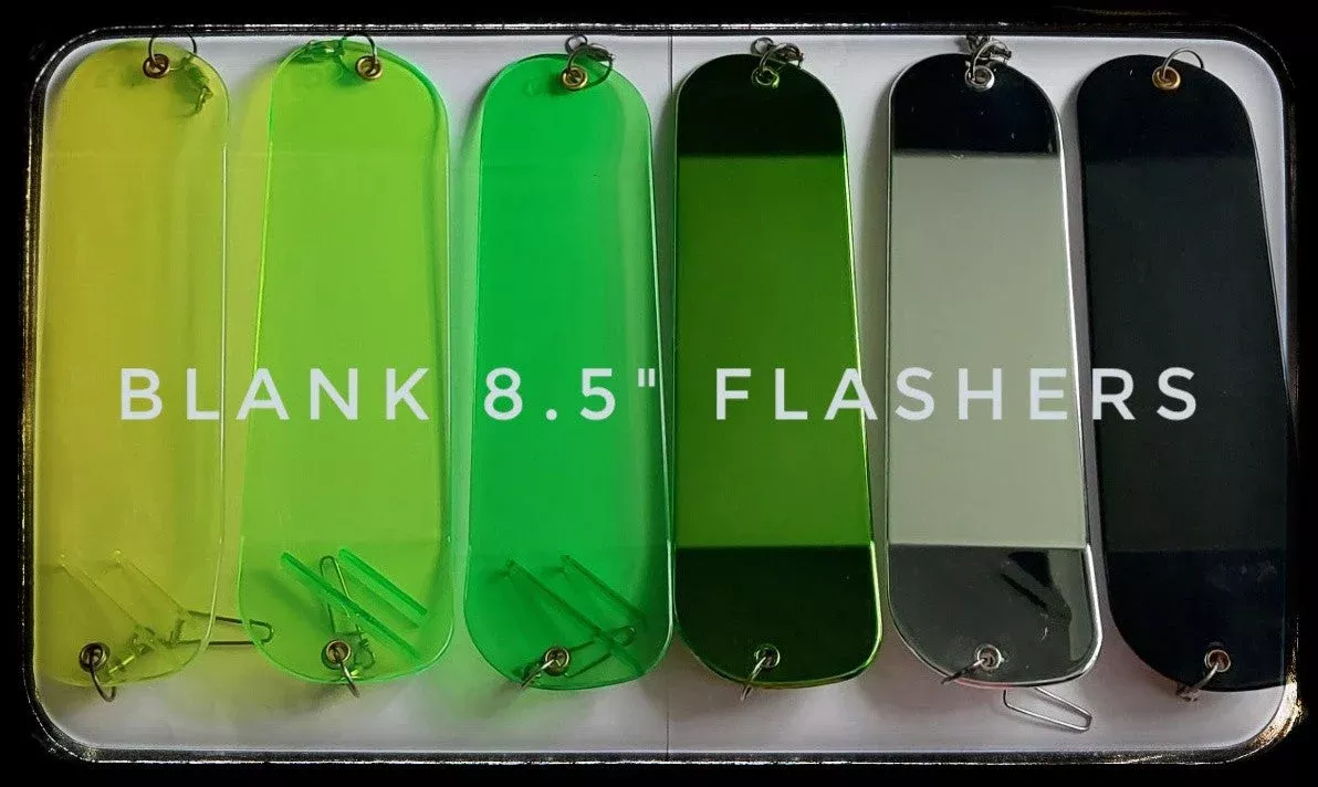 8.5″ Dual Fin Flasher Blanks! – 6 colors!