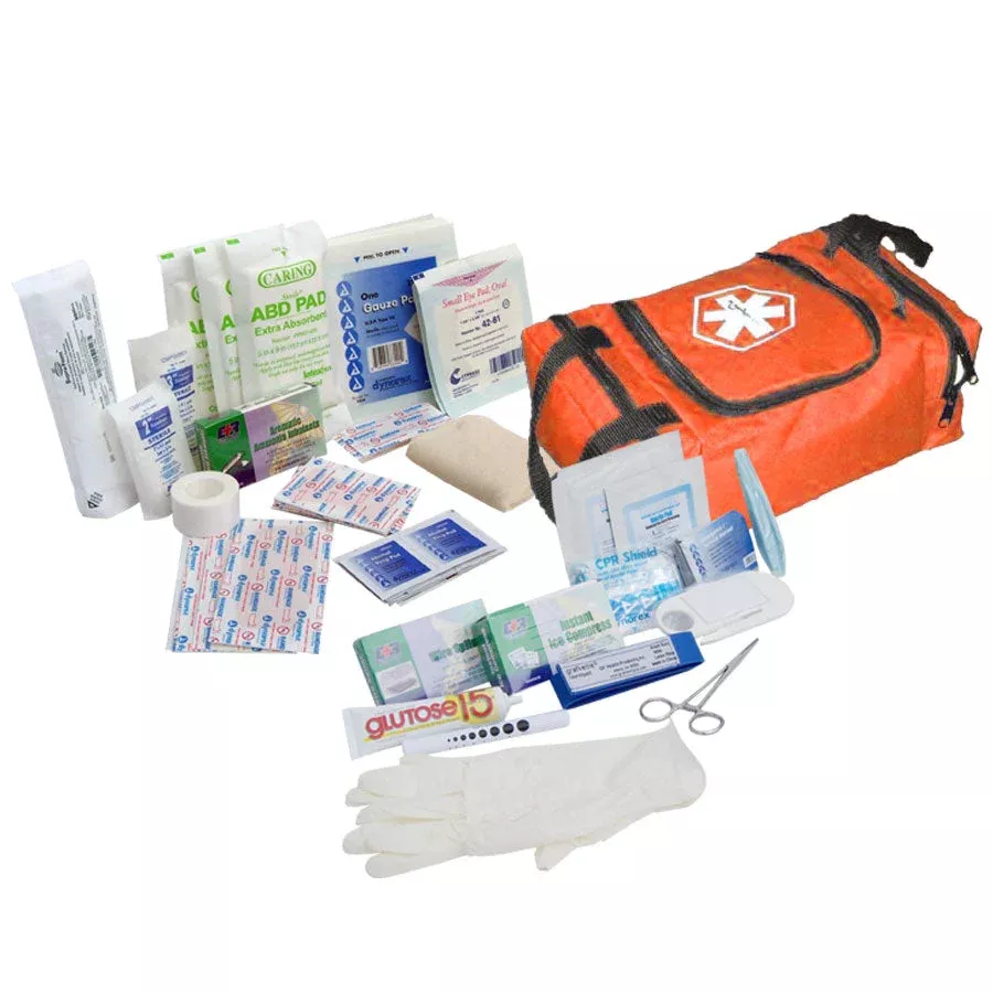 80 Piece First Responder Kit / Jump Bag – Orange