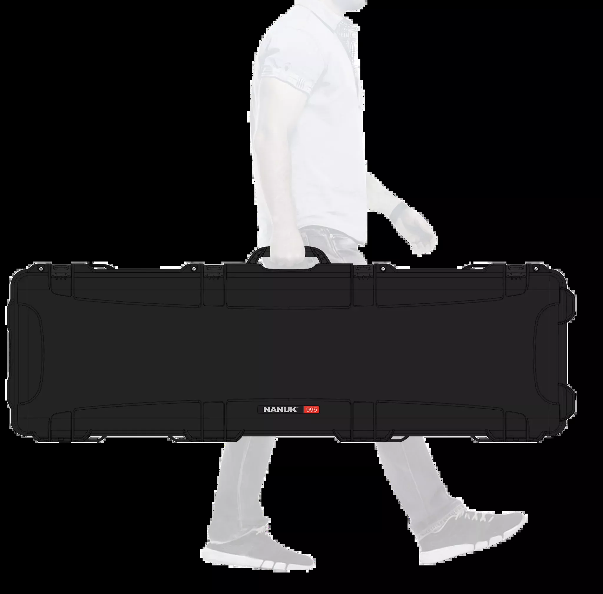 995 52" Rifle Case with Foam - Black
