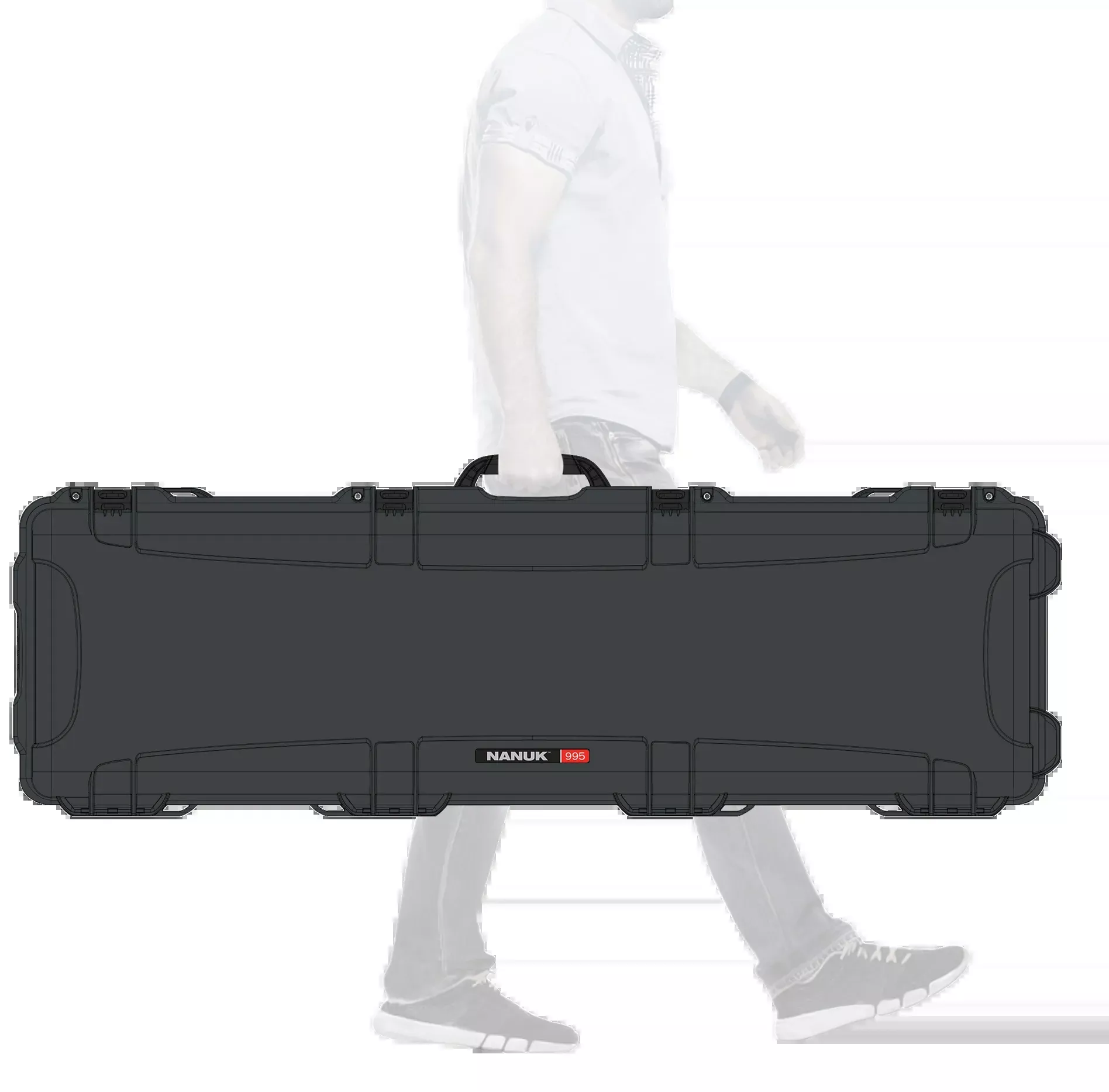 995 52" Rifle Case with Foam - Graphite
