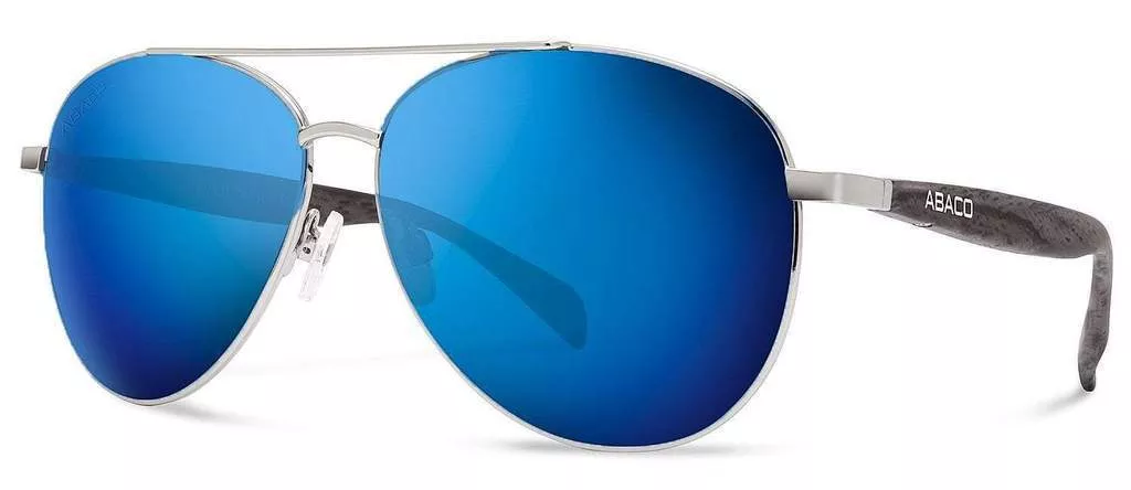 Abaco Burton Silver/Deep Blue Mirror