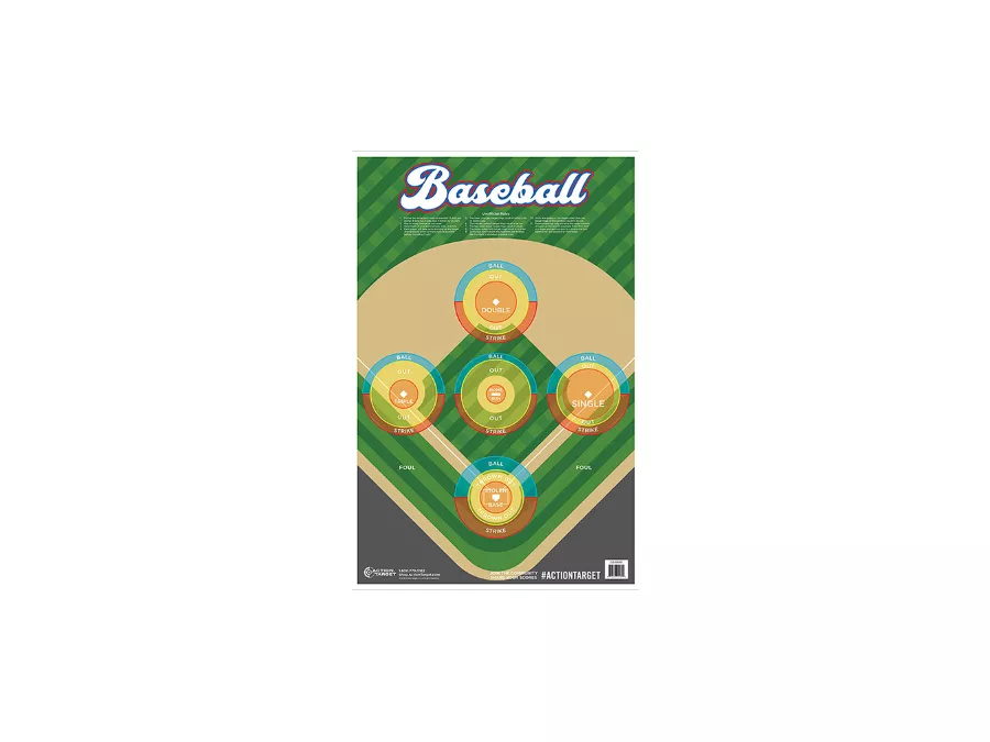 Action Target Baseball Field Paper Target, 100