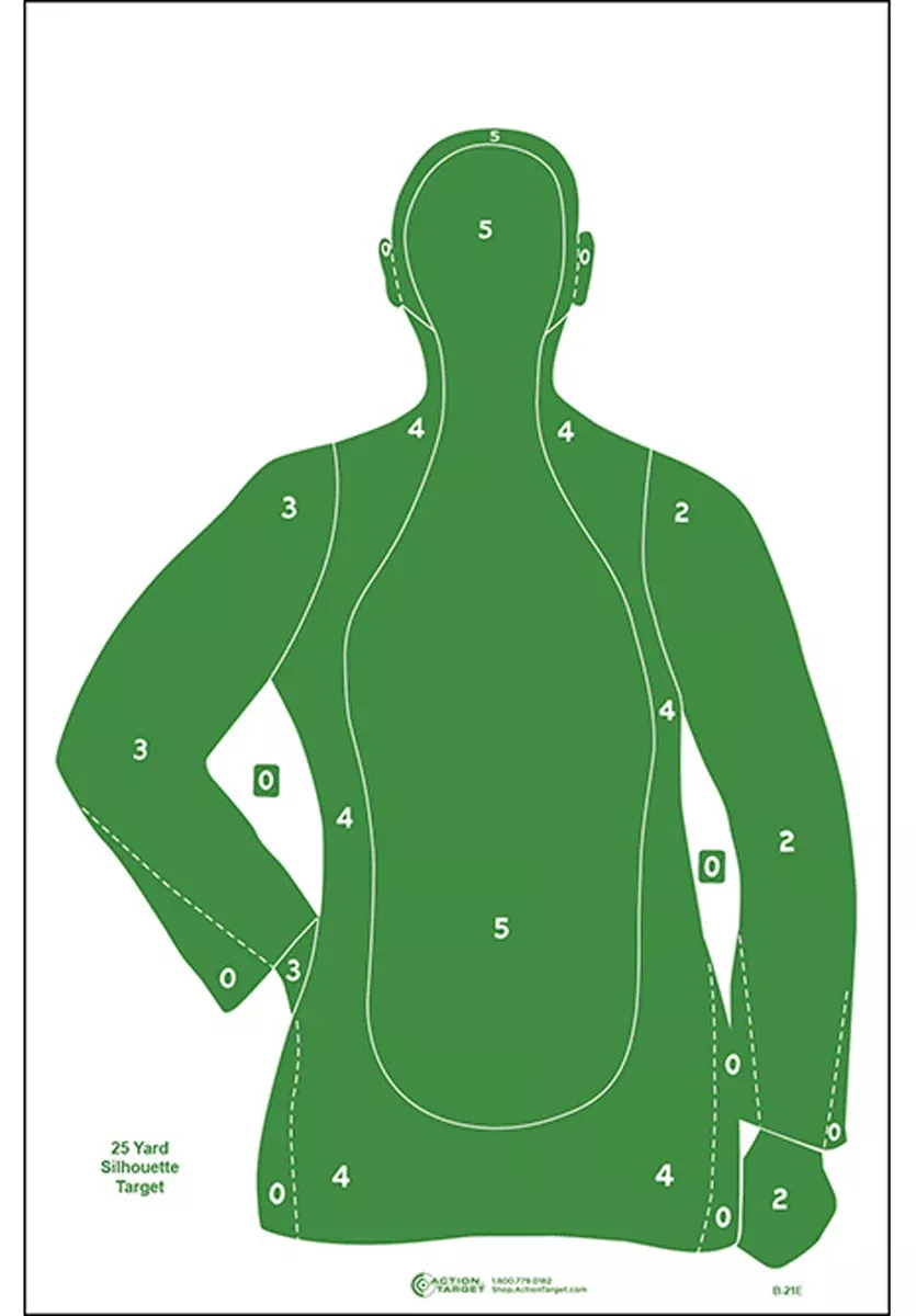 Action Target Inc B-21e, Action B21egreen100 Targets 100 Bx