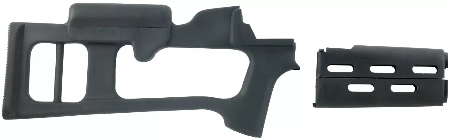 Advanced Technology Fiberforce Stock Package Fixed Thumbhole Black Synthetic & Ventilated Handguard for AK-47 Rifle
