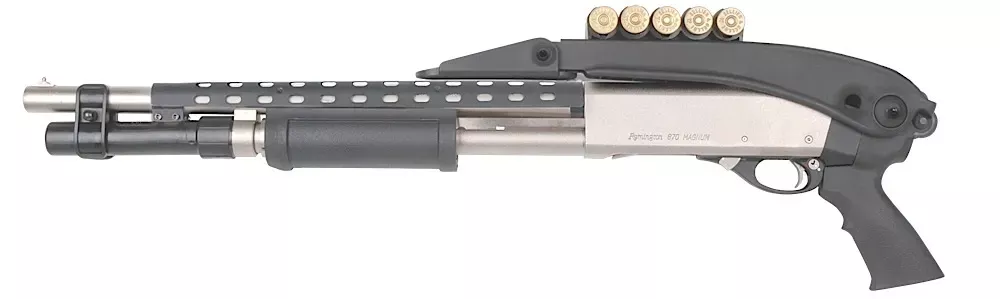 Advanced Technology Shotforce Shotgun Stock Top Folding Black Synthetic for Moss 12/20 GA, Rem 870 12 GA, Win 12/20 GA