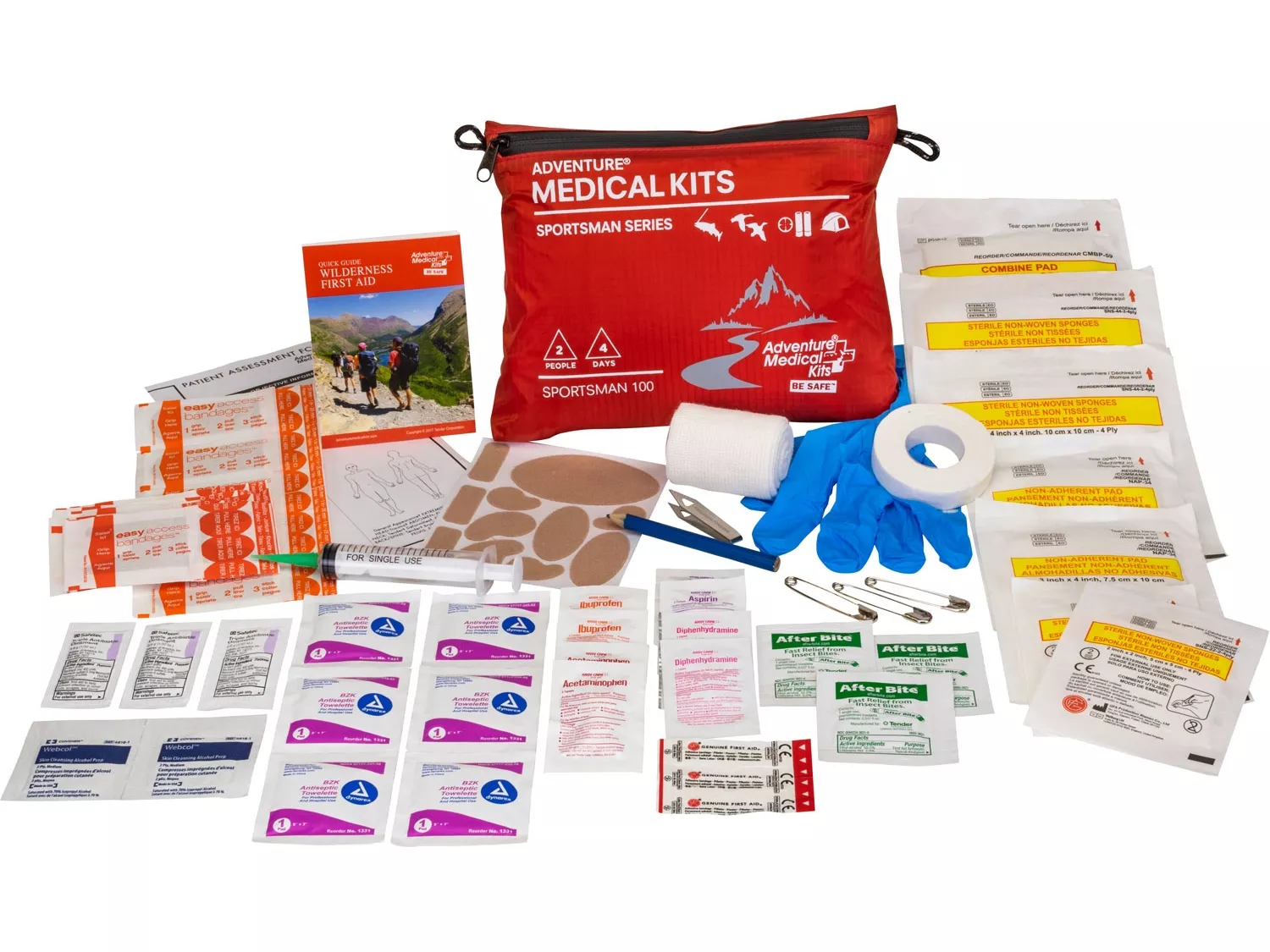Adventure Medical Sportsman 100 Medical Kit, Red