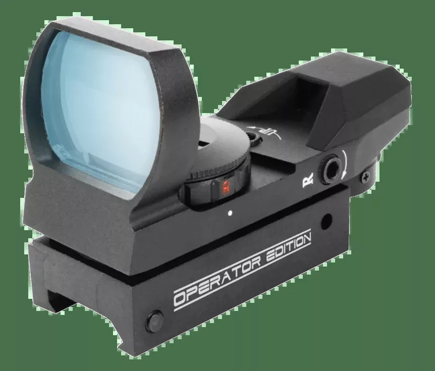 Aim Sports Reflex Operator Edition Black Anodized 1x 34mm Dual (Red/Green) Illuminated Multi Reticle; RT40E1