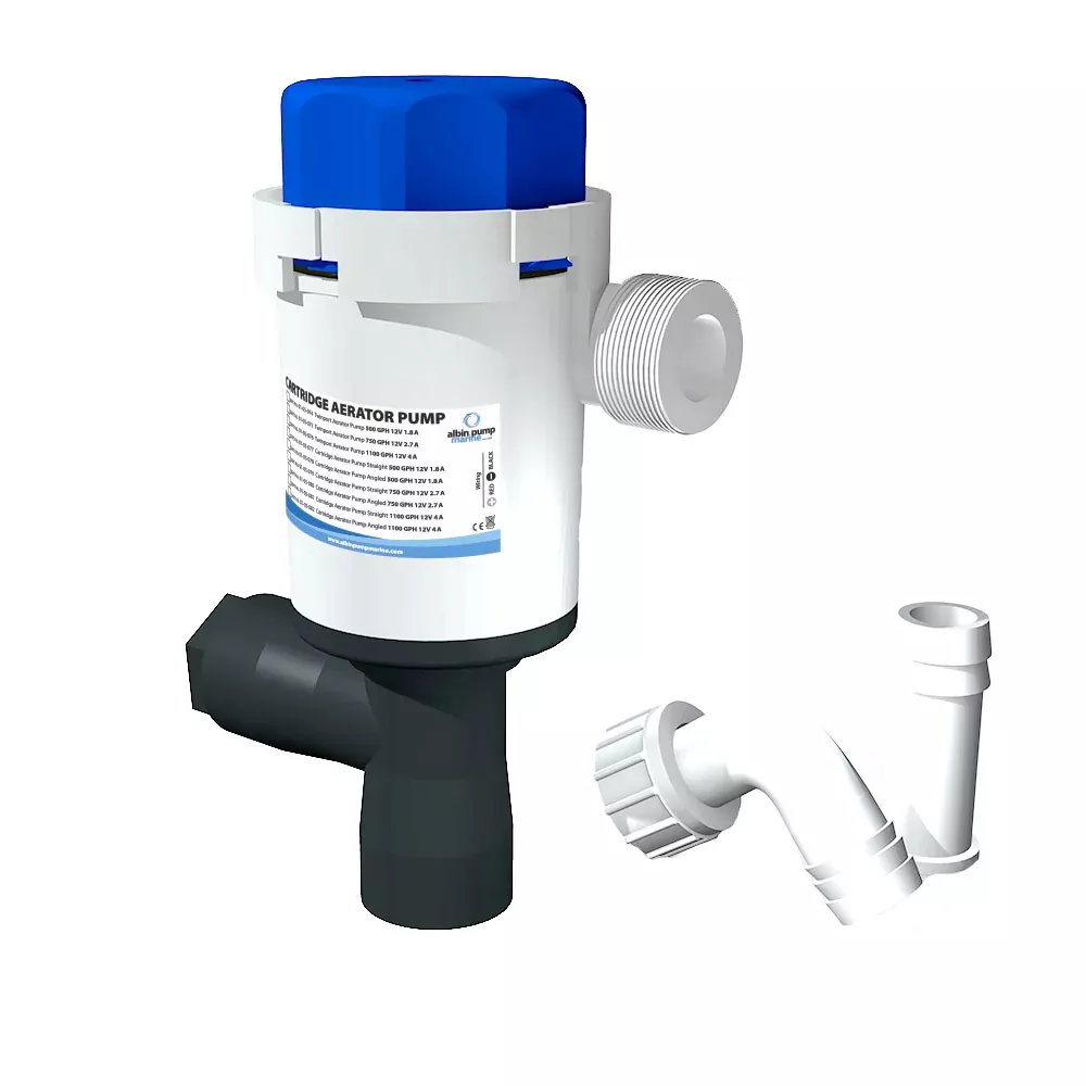 Albin Group Twinport Aerator Pump – 500 GPH – 12V [01-05-074]