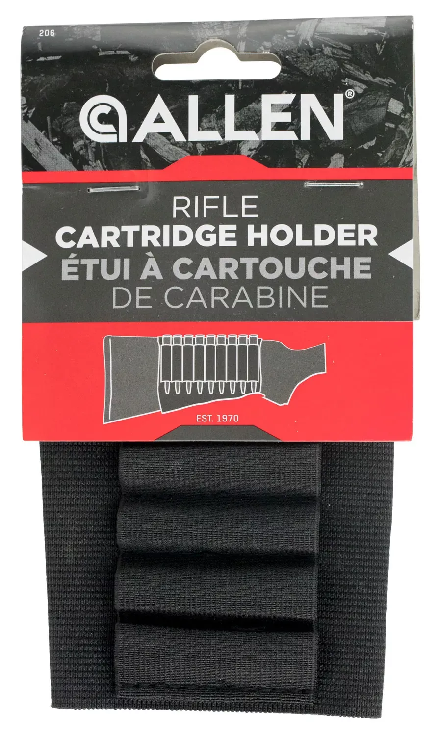 Allen Buttstock Shell Holder 9 Rounds Black Elastic