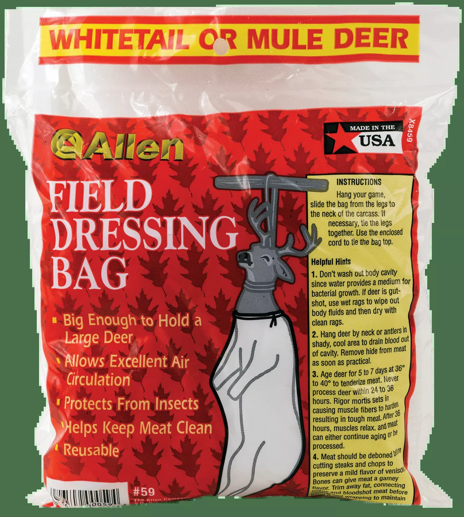 Allen Deluxe Carcass Bag, Allen 59Dlx Deer Carcass Bag
