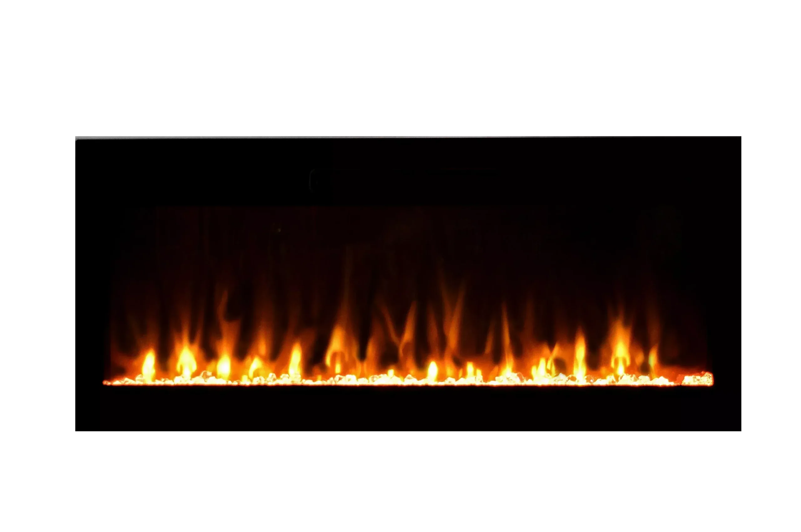 Amantii Fire & Ice Evolution 36″ Linear Electric Fireplace with Frameless Display, WiFi & Multi-Color Flames