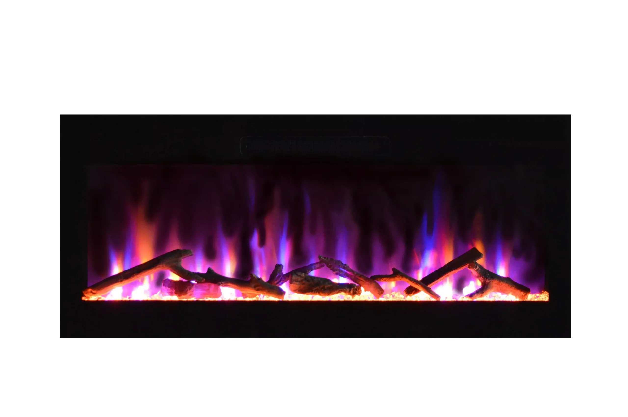 Amantii Fire & Ice Evolution 42″ Linear Electric Fireplace with WiFi, Frameless Design & Multi-Color LED Flames