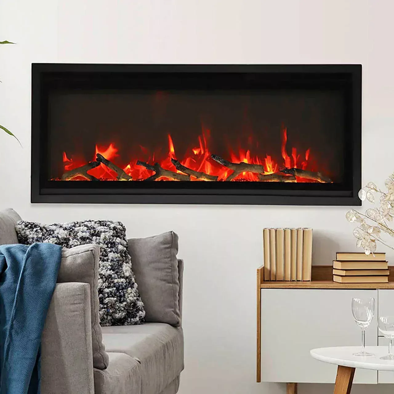 Amantii Symmetry 50″ Extra Slim Smart Electric Fireplace