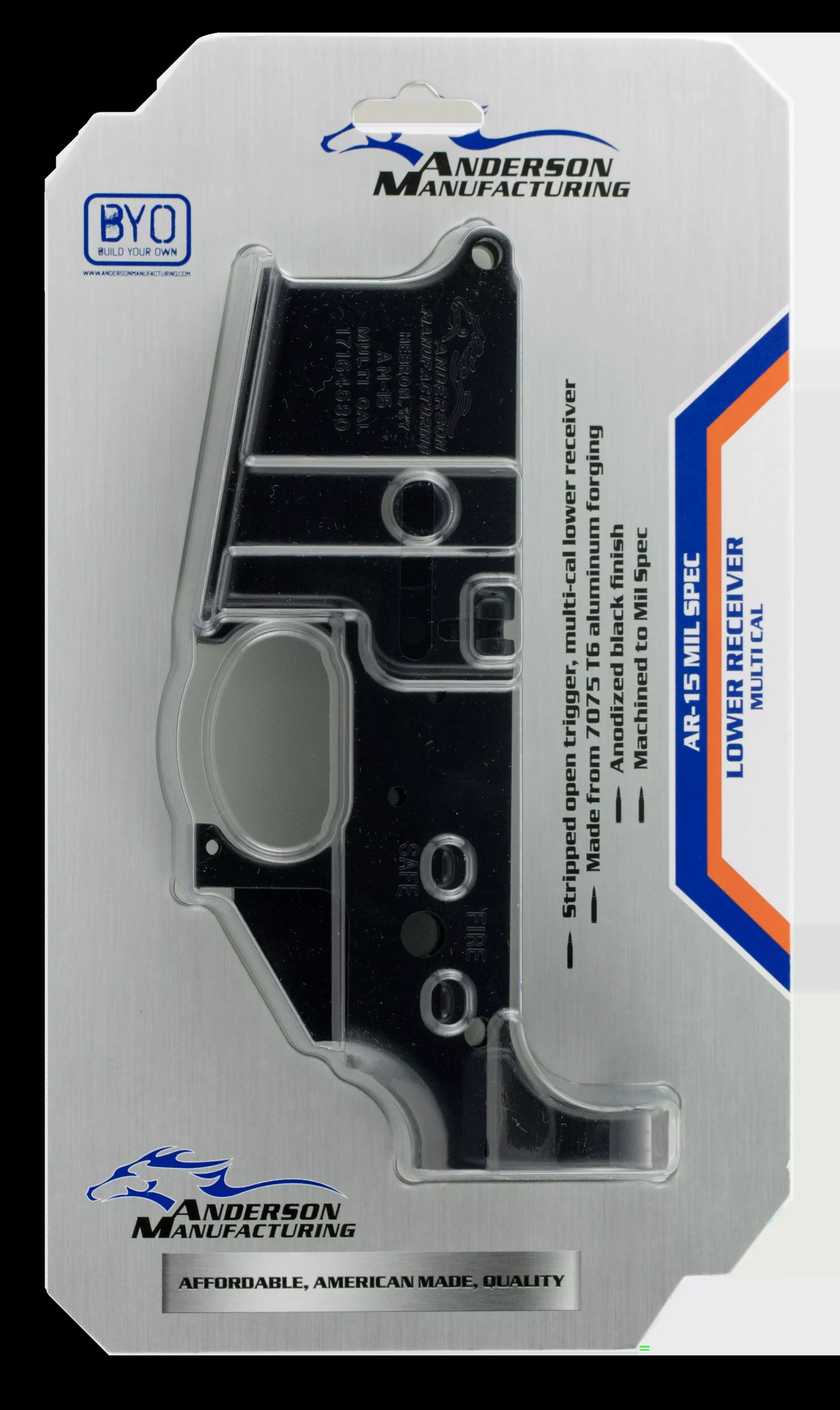 Anderson Receiver Multi-Caliber Black for AR-15 D2K067A000OP
