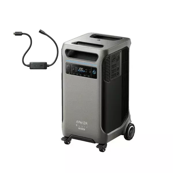 Anker SOLIX F3800 Plus Portable Power Station + Gas Generator Adapter/Cable