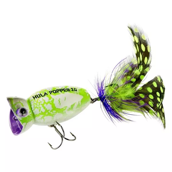 Arbogast Hula Popper 2′ 3/8 Oz White Zombie #G761-536