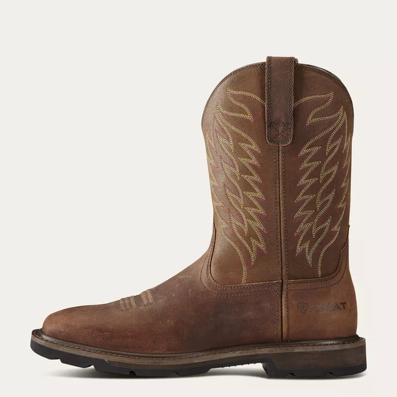 Ariat Men’s Groundbreaker Wide Square Toe Steel Toe Work Boot #10021108