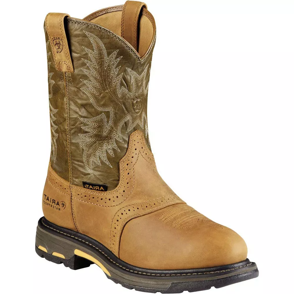 Ariat Men’s Workhog Waterproof Boot – Aged Bark #10008633