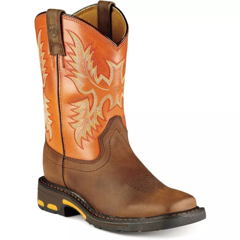 Ariat Youth Workhog Western Boots – Earth/Brick #10007837