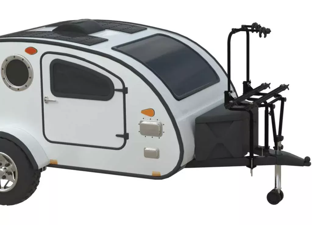 Arvika Teardrop Trailer A-Frame Bike Rack – 2 Bikes• 7002AFTAB