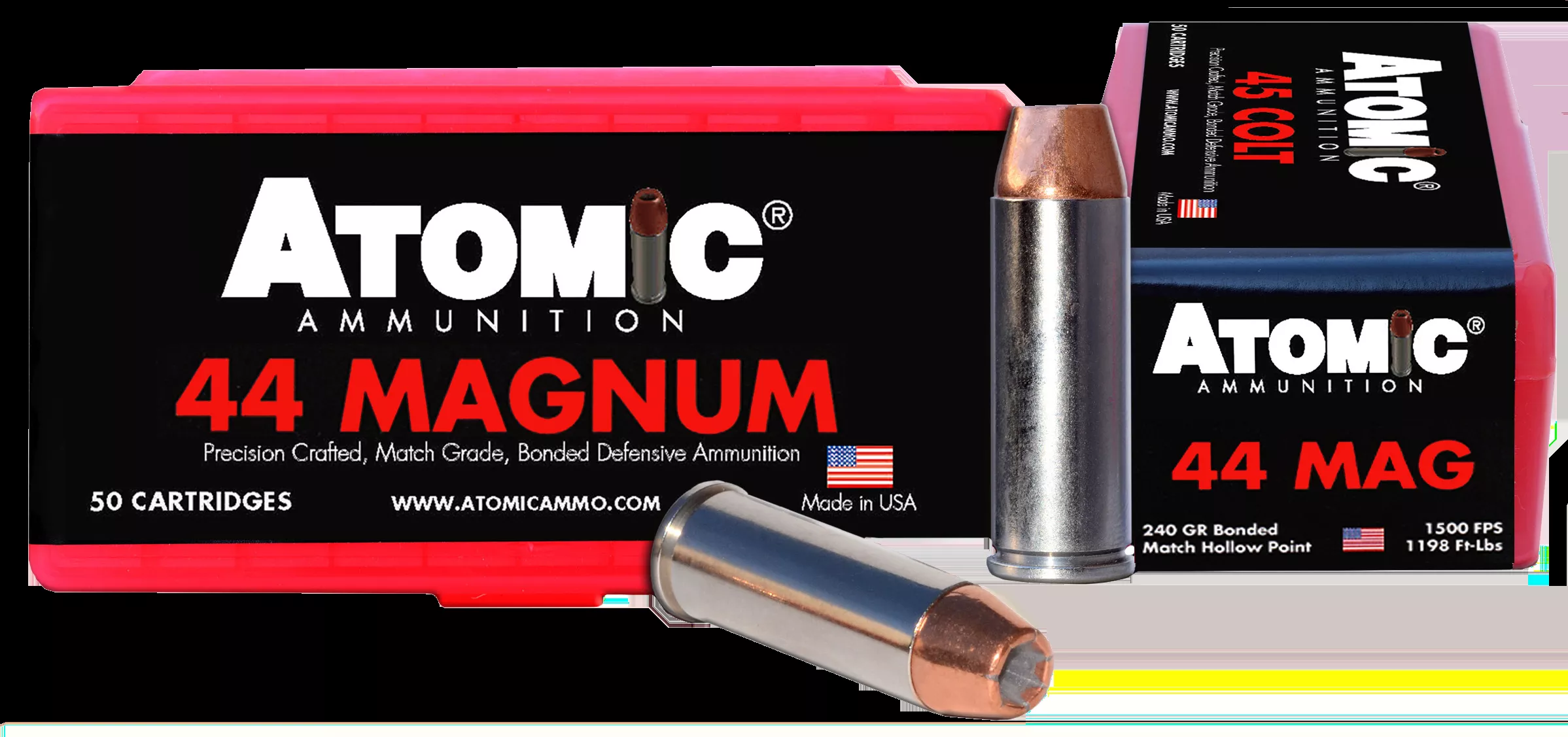 Atomic Pistol 44 Rem Mag 240 Gr Bonded Match Hollow Point 50/Box