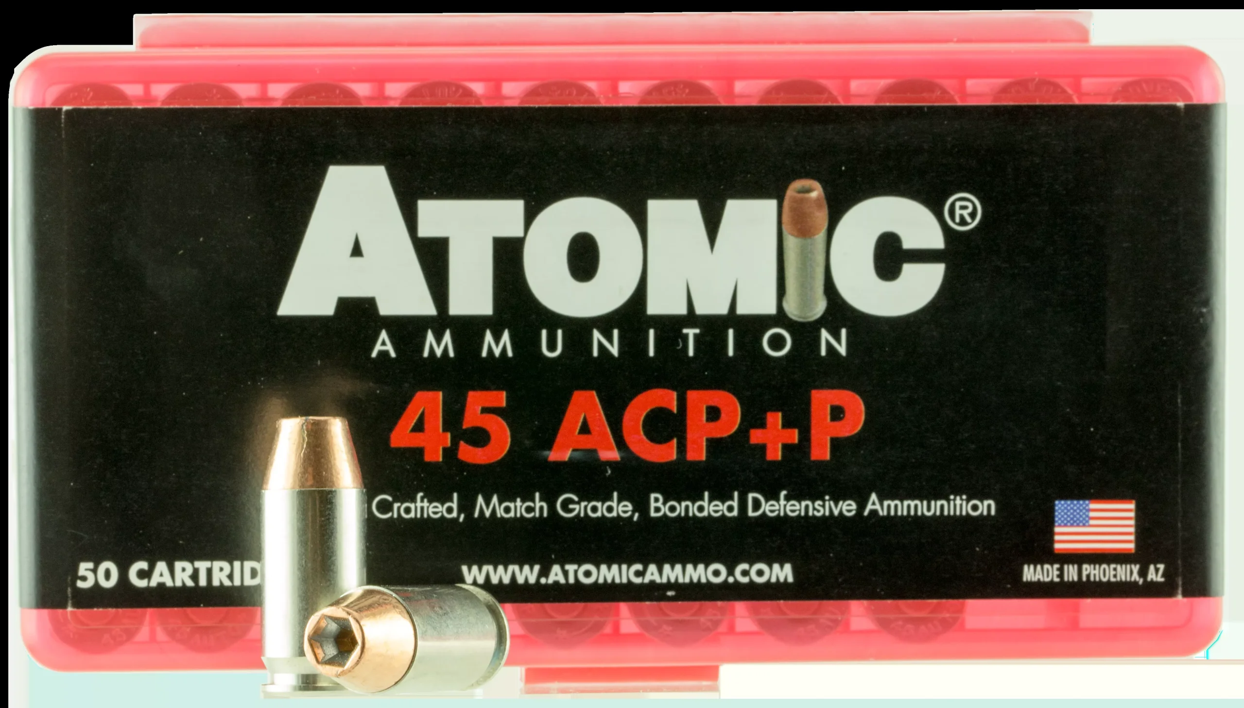 Atomic45 ACP +P 185 Gr. Bonded Match Hollow Point 50/Box