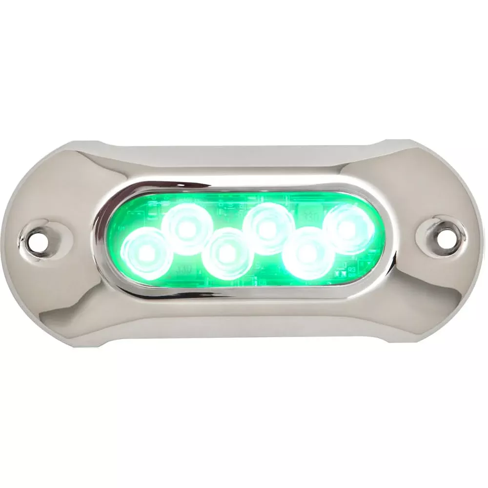 Attwood Light Armor Underwater LED Light - 6 LEDs - Green - 65UW06G-7