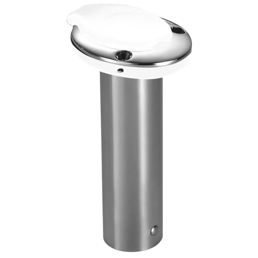 Attwood Standard Series Rod Holder - 0° - White Insert - 66364W7