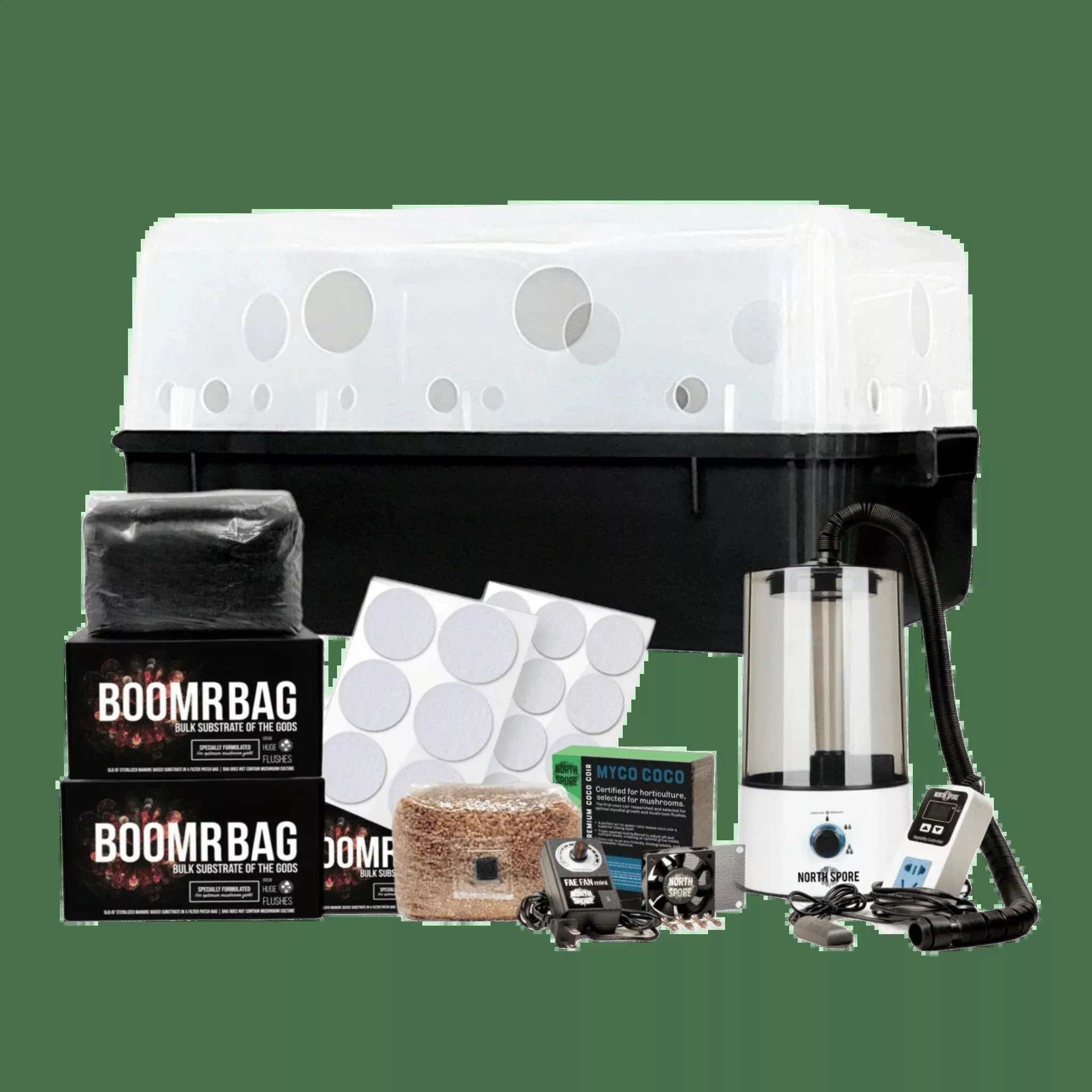 Automated ‘Boomr Bin’ Dung-Loving Monotub Mushroom Grow Kit
