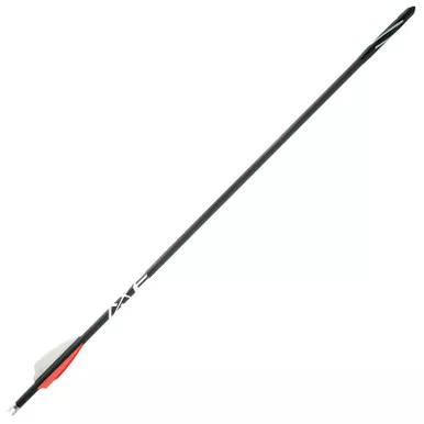 Axe 20" Carbon Crossbow Bolt 4" Vanes with Lighted Nock Black Pack of 3