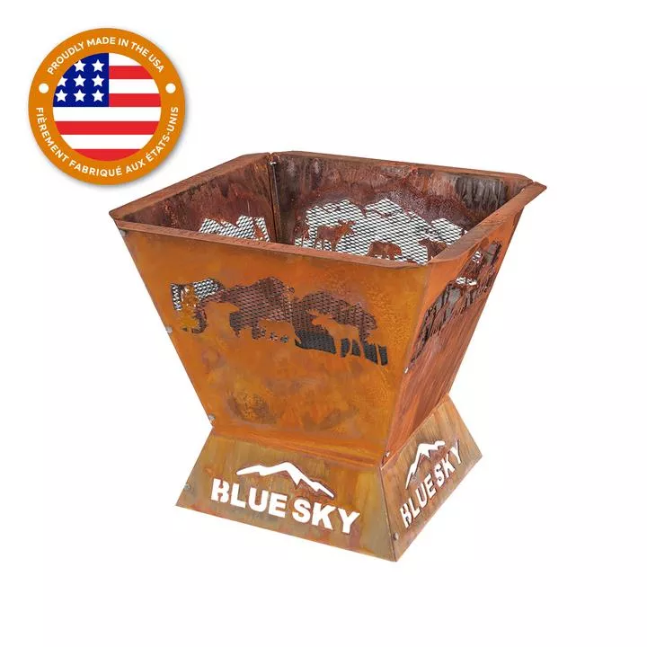 Badlands 29.5 in. Square Fire Pit – Northern Woods #BFPNW2926