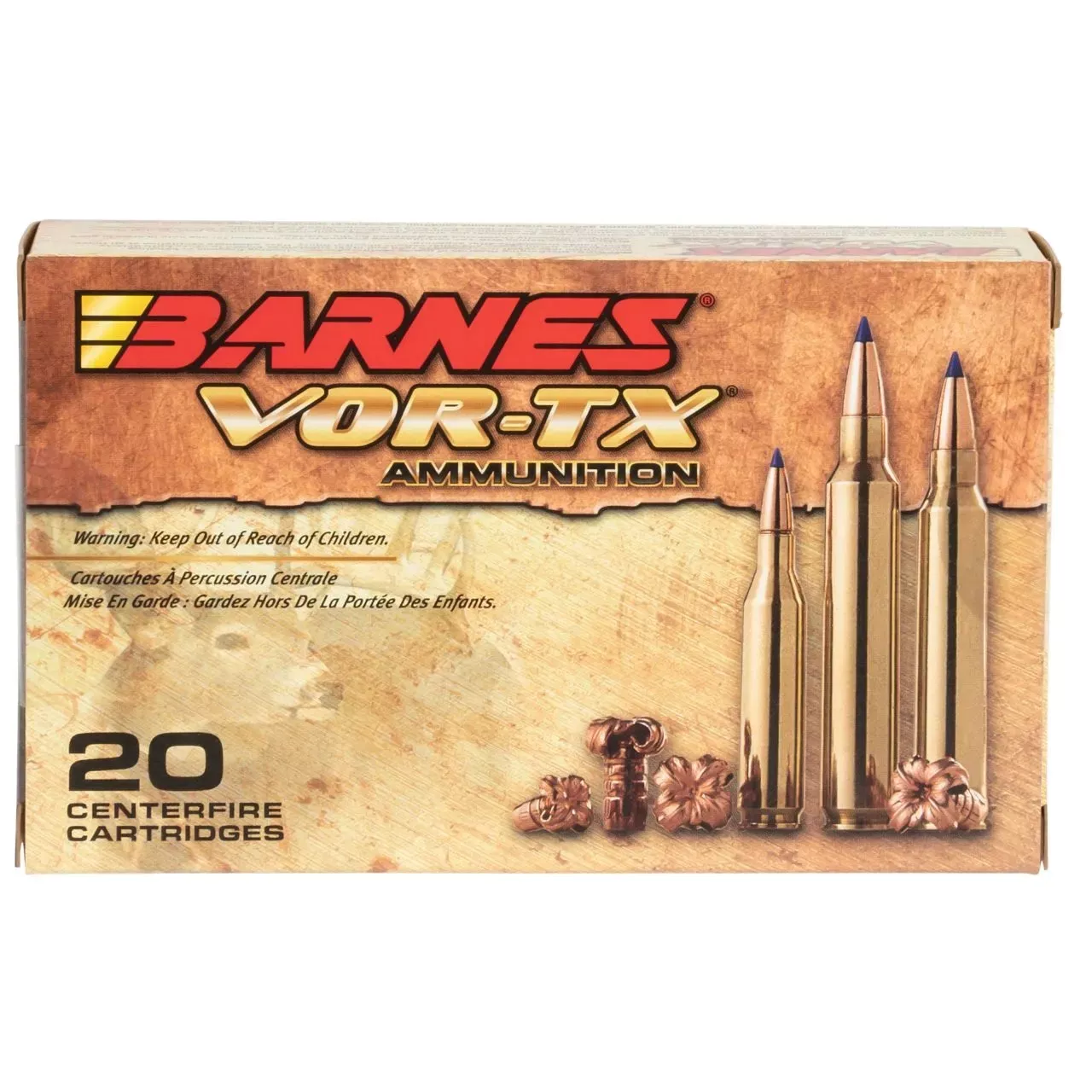 Barnes Bullets VOR-TX 270 Win 130 gr Tipped TSX Boat-Tail Ammo – 20/Box