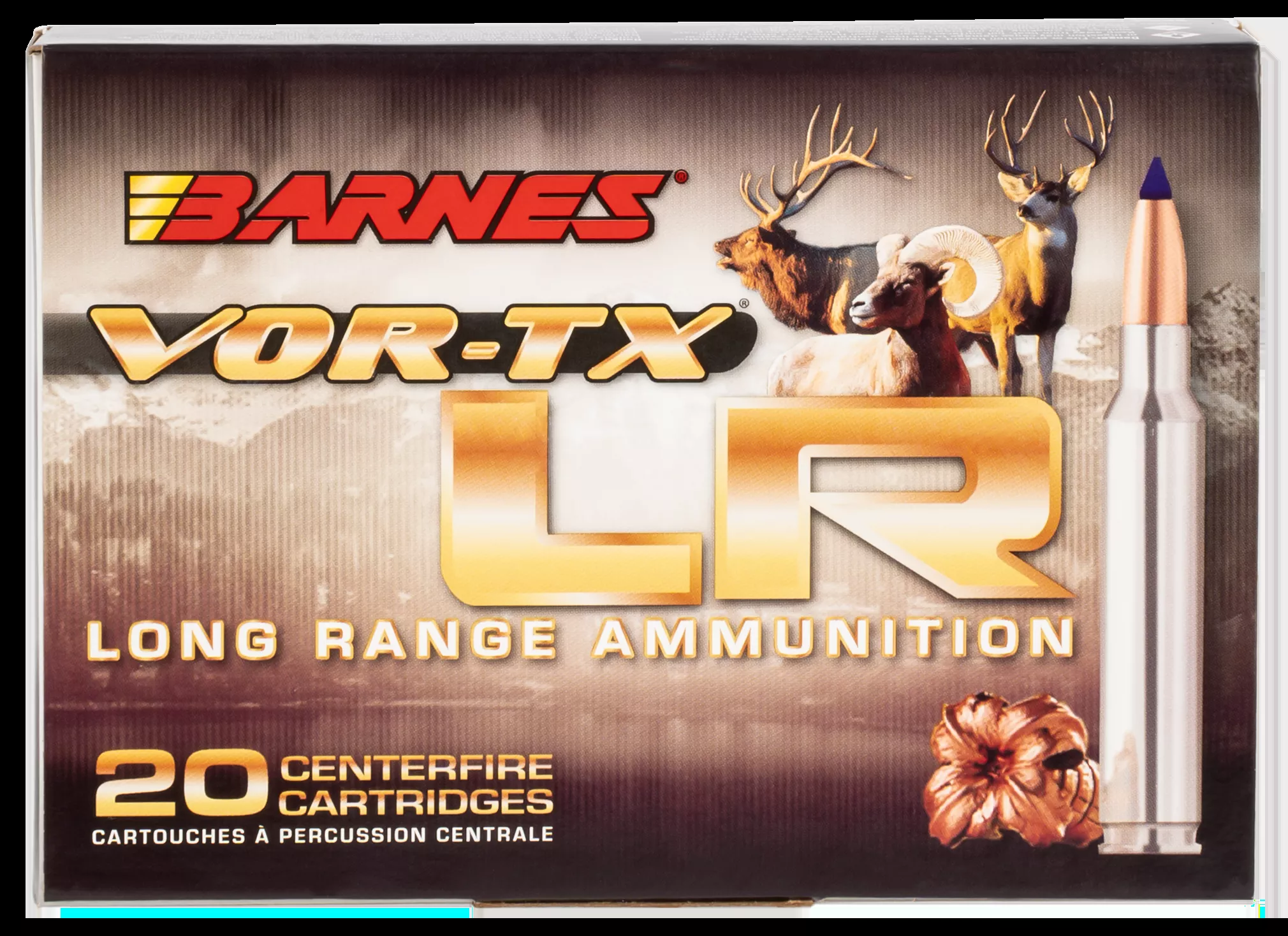 Barnes Bullets VOR-TX Long Range 7mm RUM 145 Gr 3350 fps LRX Boat-Tail 20/Box