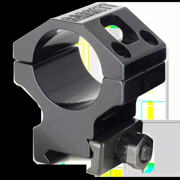 Barrett 13323 ZERO-GAP Scope Ring Set Quick Detach Picatinny Rail High 30mm Tube Black Anodized Aluminum