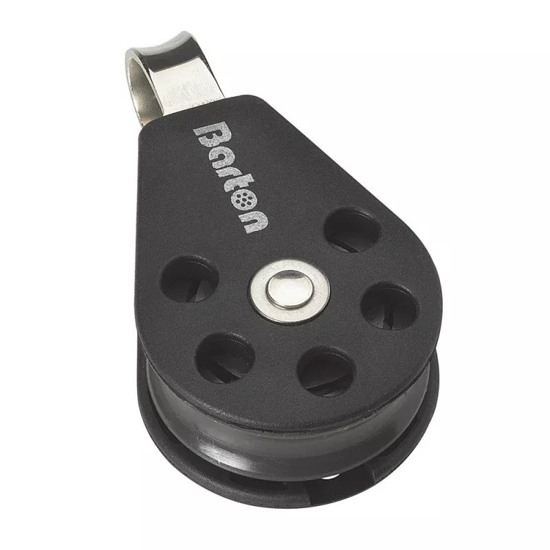 Barton Marine Size 3 45mm Plain Bearing Pulley Block Single With Fixed Eye