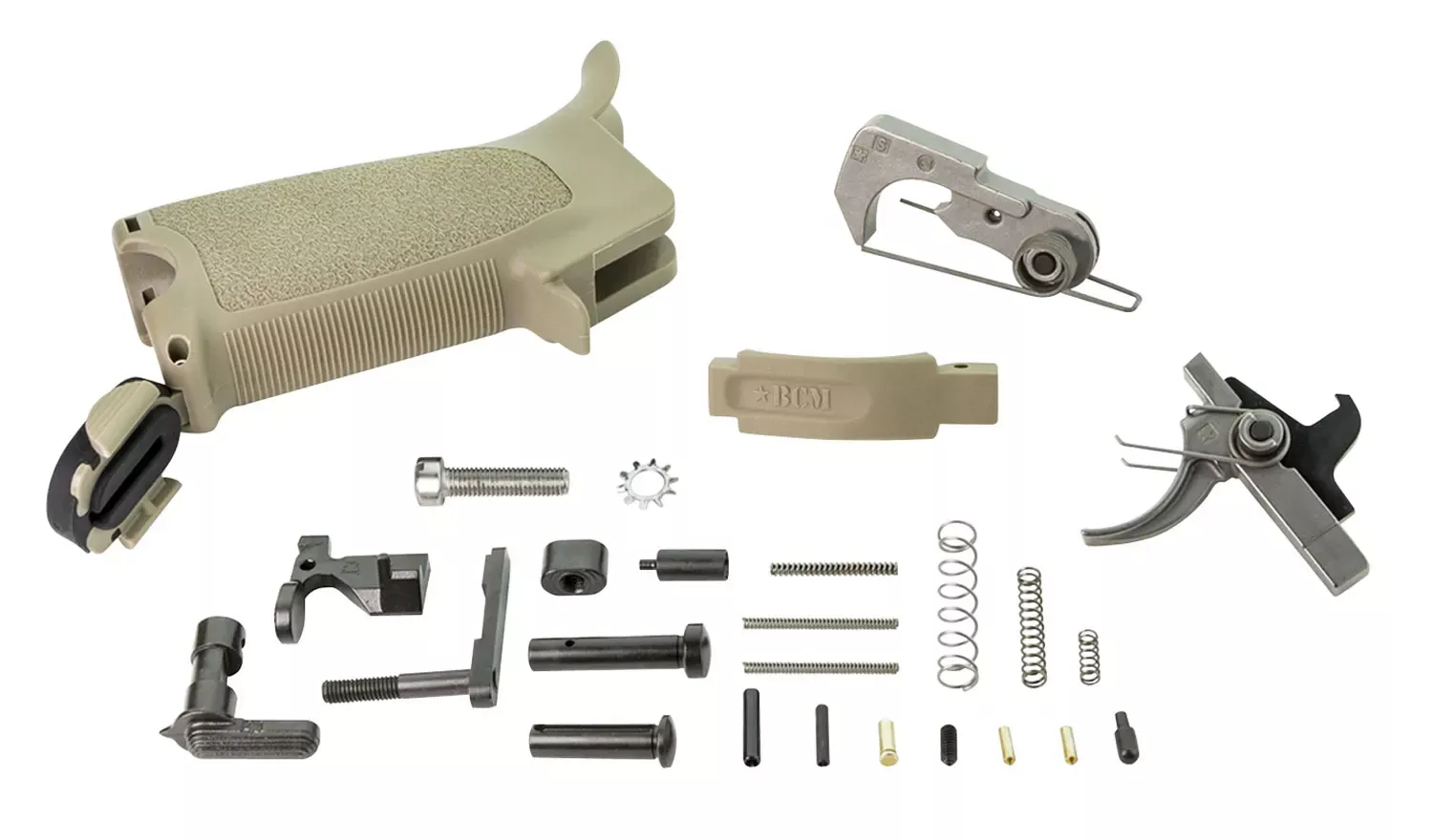 BCM BCMGunfighter Enhanced Lower Parts Kit AR-15 FDE ELPKFDE