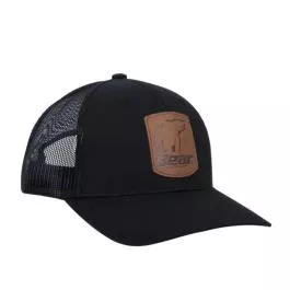 Bear Archery Leather Patch Hat – Black