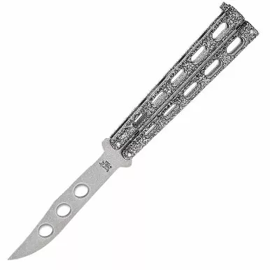 Bear & Son 5 Silver Vein Butterfly Trainer Dull Edge Blade Knife