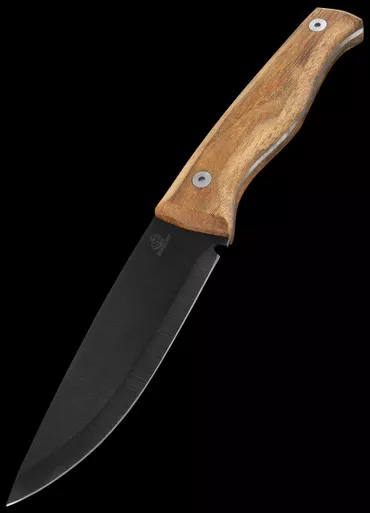BeaverCraft Bushcraft Knife Walnut Black Fixed Blade