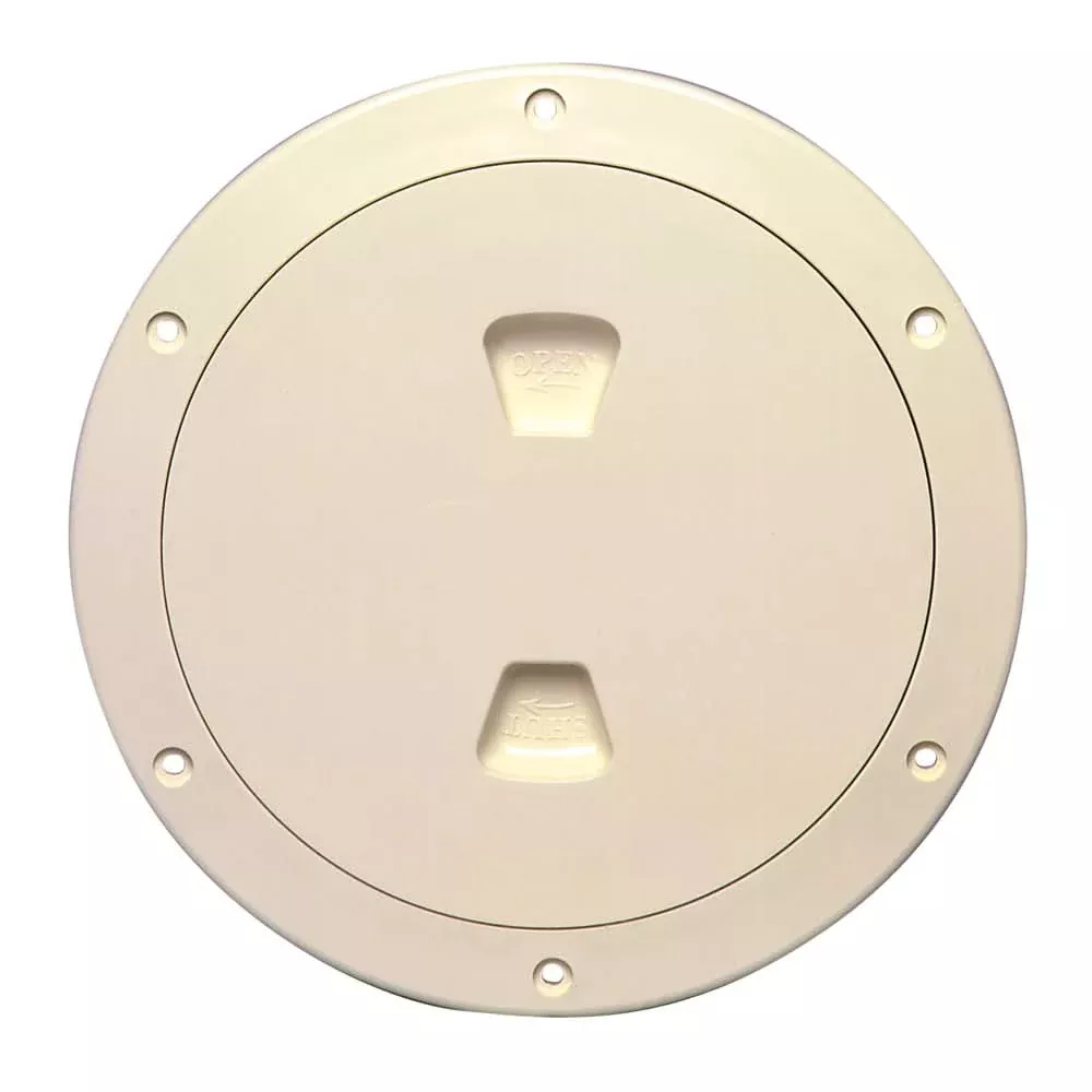 Beckson 6" Smooth Center Screw-Out Deck Plate - Beige - DP60-N