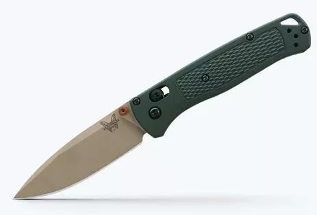 Benchmade Bugout Taiga Green Aluminum Drop-Point Folding Knife #535TN-2601