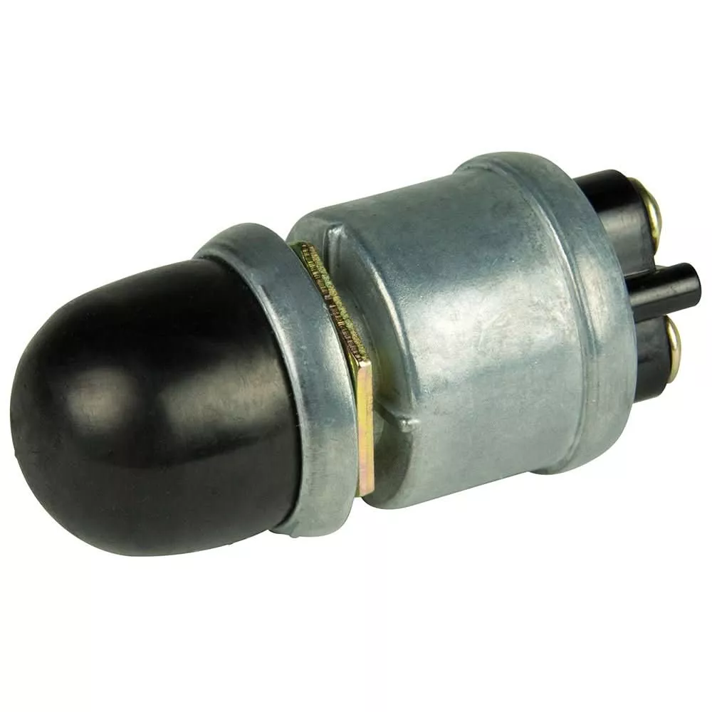 BEP 2-Position SPST Heavy-Duty Push Button Switch w/Cover – OFF/(ON) – 35 Amp [1001508]
